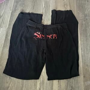 kavio las vegas sinner black flare graphic pants